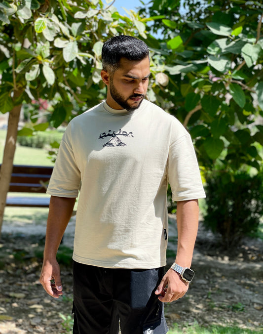 Vision Beige Oversized Tee